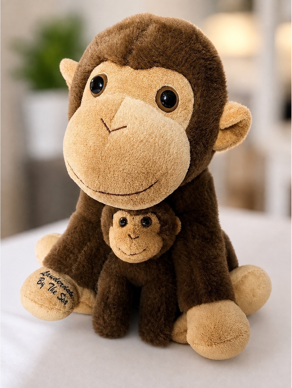 Anchored By The Sea Monkey & Baby Plush NWT Brown Stuffed Animal